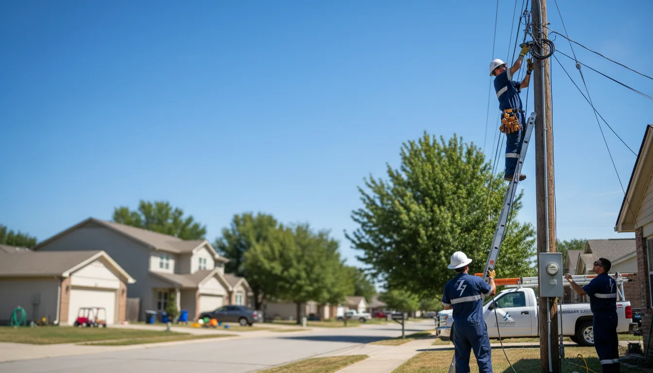 Residential electrician providing installation services in Arapaho, OK